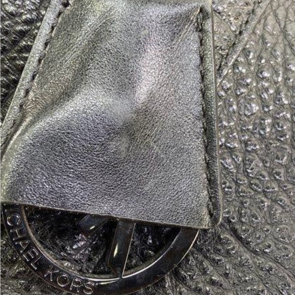 Michael Kors Black Textured Satchel - Picture 6 of 6